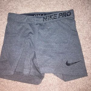 grey Nike pro shorts